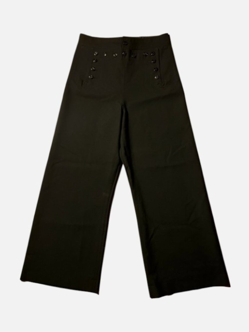 Vintage 80s US Navy Wool Sailor Pants 33R Black
